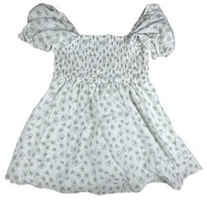 Celebrity Pink Cottagecore Green and White Puffy Sleeve Dress - Size XXL